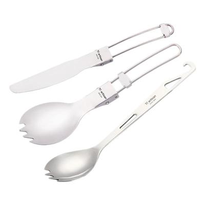 工匠户外304不锈钢折叠餐具牛排