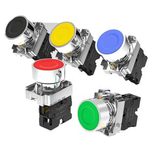 施耐德按钮开关xb2ba31c平头自复位自锁zb2be-101c绿色启动点动式