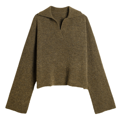 圈圈纱羊毛套头针织衫