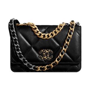 未使用CHANEL香奈儿WOC19Bag羊皮链条包单肩斜挎包女款黑色
