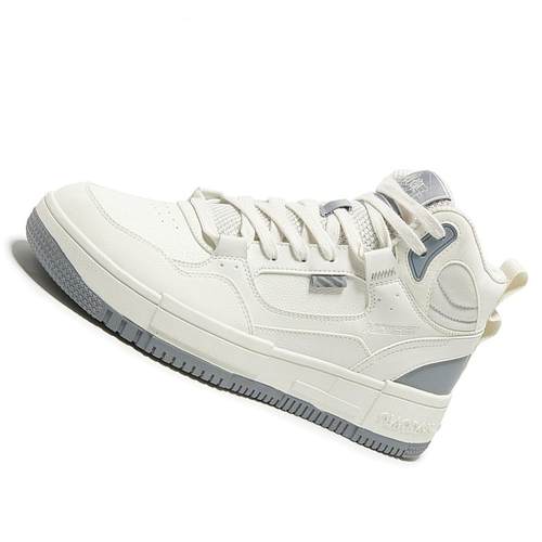 乔丹男鞋高帮板鞋正品空军一号冬款皮面防水保暖休闲鞋白色运动鞋