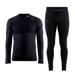 CRAFT夸夫特红标活力冬季骑行滑雪速干排汗保暖运动内衣套装男