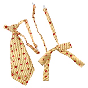 开票 新款麦当劳女经理领带,麦当劳经理领花领结黄色绳结