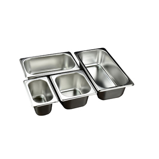 包邮不锈钢份数盆自助餐麻辣烫选菜盆食物方盆长方形份数盘分数盆