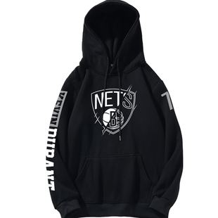 dpoy原创设计欧美高街杜兰特KD篮网欧文男士春秋薄款卫衣连帽套头