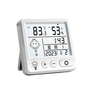 电子温湿度计室内家用婴儿时钟精准闹钟温度表客厅显示日历小巧
