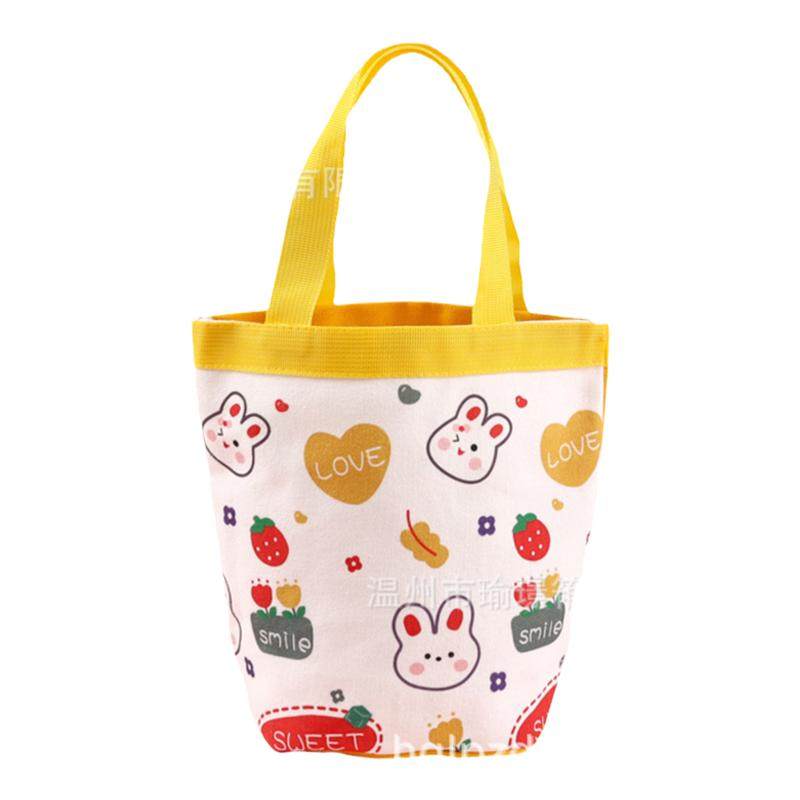 手提水桶包儿童卡通圆桶帆布袋幼儿园生日满月节庆伴手礼品包装袋