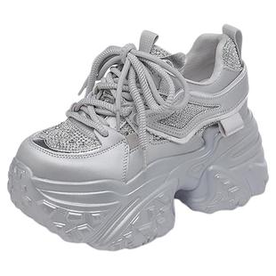 星期六银色厚底老爹鞋女款2025新款秋季增高女鞋轻便运动休闲鞋子