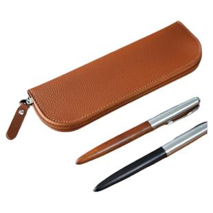 2025笔袋便携小容量迷你简约皮质钢笔收纳笔套文具袋保护套文具盒