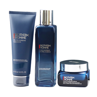 碧欧泉男士蓝钻洁面+生机水+面霜紧张提拉抗皱御尊三件套