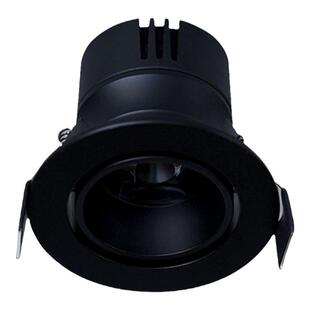 黑色小角度3度聚光灯可调射灯1W3W5W嵌入式开孔5.5公分6cm55 60mm