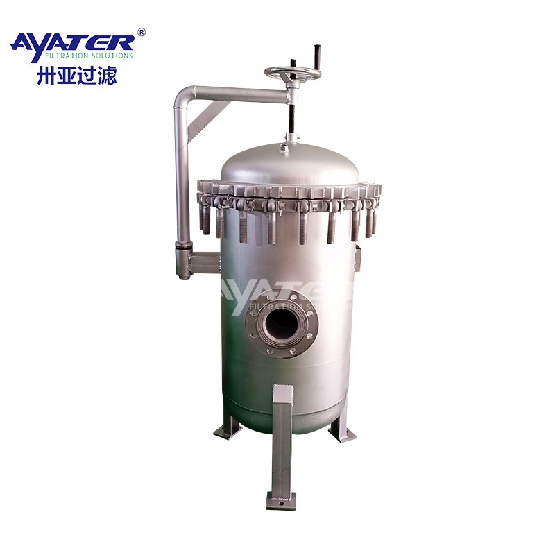 卅亚精密304不锈钢医药120立方袋式过滤器大流量摇臂袋式过滤器