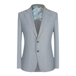 本派高定半麻衬西装男高级感舒适透气那不勒斯半里休闲西服套装男