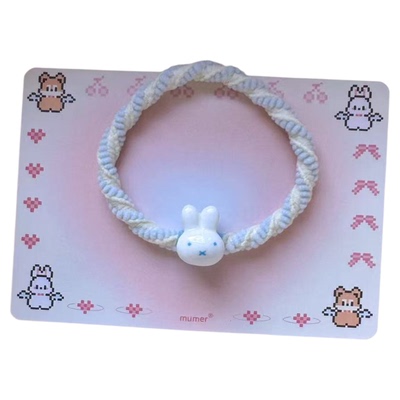 小兔头绳情侣手链闺蜜小皮筋可爱扎头发绳高弹力发圈送男朋友发饰