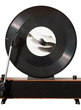 仿古黑胶留声机蓝牙音响唱片礼物