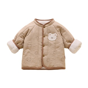 宝宝衣服冬装女宝1岁2025新款棉袄a类冬季外出厚棉服加绒婴儿外套
