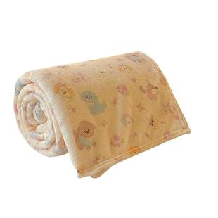 无印良品牛奶绒毛毯冬季加绒办公室铺床单人学生宿舍法兰绒毯子