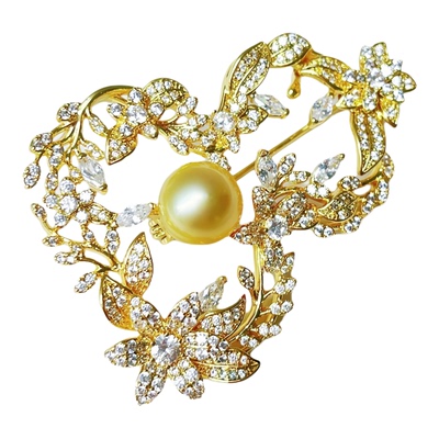 新中式10mm葫芦南洋金珠福禄胸针