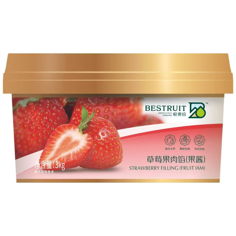 悦果纷果馅果酱3kg草莓芒果杨枝甘露蓝莓果肉馅蛋糕面包夹心馅用