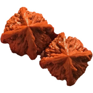 已抛光打底大粗筋文玩核桃拼接特大四棱麒麟纹官帽包浆四道筋把玩