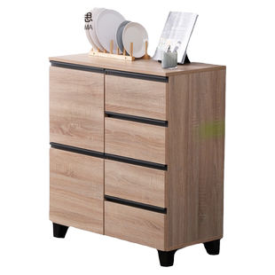 爱丽思木制五斗柜收纳储物柜客厅靠墙抽屉柜家用餐边置物架橱柜