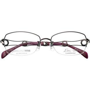 CHARMANT夏蒙眼镜架线钛气质纯钛小脸超轻半框近视眼镜框女XL1492