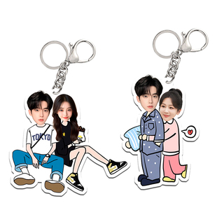 情侣定制创意礼物照片小挂件diy高级感亚克力卡通可爱钥匙扣男女