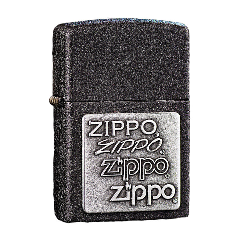 ZIPPO黑裂漆四代标志贴章