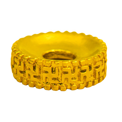 文玩回纹古法镀黄金配饰手串