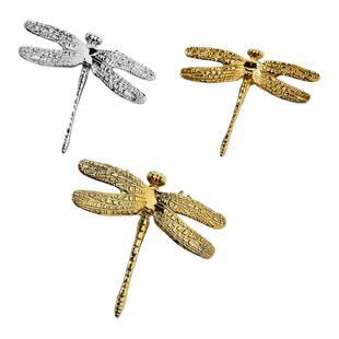 蜻蜓金色儿童房可爱衣柜门把手抽屉美式北欧酒柜轻奢金色银色拉手