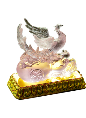 珐琅彩琉璃摆件发光底座