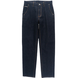 大牛传说秋冬赤耳丹宁原色牛仔裤男士宽松直筒大码弹力长裤子3021