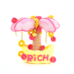 新年发财树摇钱树扭扭棒手工新年礼物diy材料包春节摆件装饰礼物