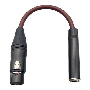 6.35母转卡龙母转卡侬公母双声道立体转卡农大三芯转6.5mm接头线