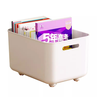 书箱书本收纳箱带滑轮可移动书筐学生教室用高中生课桌下装书箱子