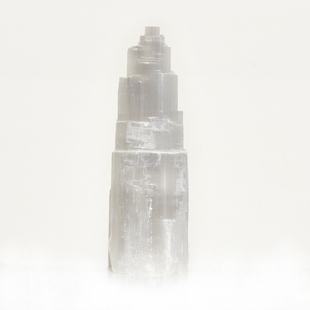 摩洛哥天然透石膏水晶柱原石灯摆件 创意书房客厅卧室家居装饰礼