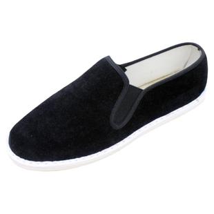 老北京布鞋男灯芯绒夏季透气平底休闲西山手工软底防滑条绒工作鞋