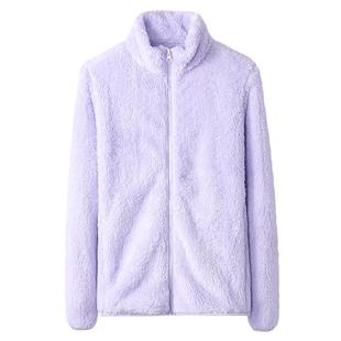 睡衣男女秋冬保暖珊瑚绒外套情侣立领毛绒拉链开衫家居服单件上衣