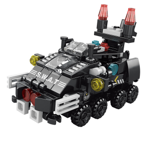 新款小学生益智力拼装积木玩具男孩坦克变形机甲汽车儿童盒装礼物