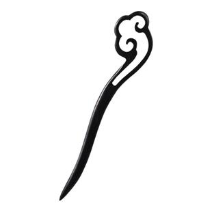 发簪短款小号祥云黑檀木发钗古风气质发詹日常通勤盘发发插簪子女