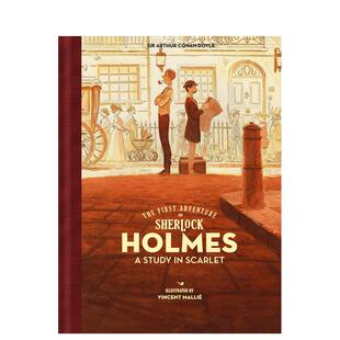 【WH】福尔摩斯的首次冒险：血字研究 The First Adventure of Sherlock Holmes:A Study in Scarlet 英文原版插图小说书籍