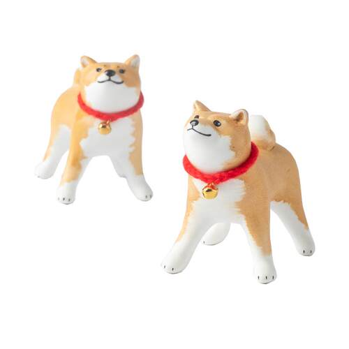 SANQ三浅生日礼物情侣柴犬摆件陶瓷装饰品
