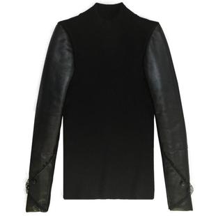 羽绒袖棉袖毛衣皮袖打底衫女冬配皮草马甲内搭袖子加绒加厚的小衫