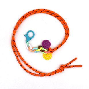 拔草日记粉丝福利DIY笑脸混彩链条挂绳防丢绳工牌绳120+12cm