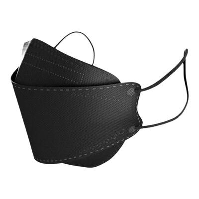 韩版KF鱼嘴94型口罩独立3d立体柳叶型时尚黑白色四层双熔喷布口罩