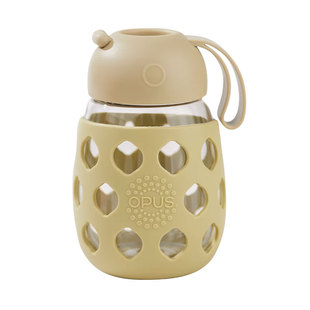 OPUS高硼硅玻璃水杯儿童女高颜值学生带杯套咖啡茶杯子便携耐高温