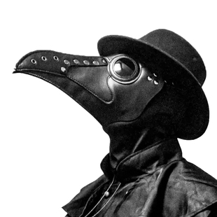 鸟嘴面具瘟疫医生乌鸦头套cos服疫医万圣节派对赛博朋克面罩道具