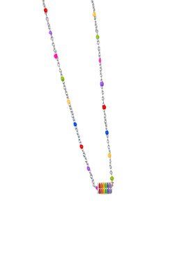不踩雷~彩色多巴胺项链轻奢小众颈链个性精致气质时尚锁骨链2025