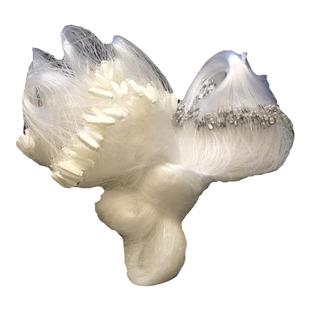 三层小鱼网沉网粘网小外套全胶丝加重一指抓小白条柔丝沾网捕鱼网