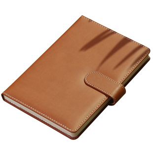 a5笔记本本子定制可印logo皮面会议记录本办公记事本男带扣皮质b5简约硬皮工作高档刻字封面商务笔记本子订制